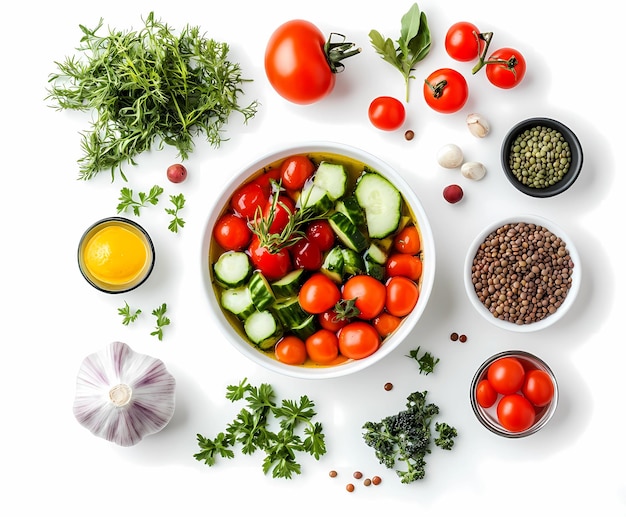 Свежие ингредиенты на столе